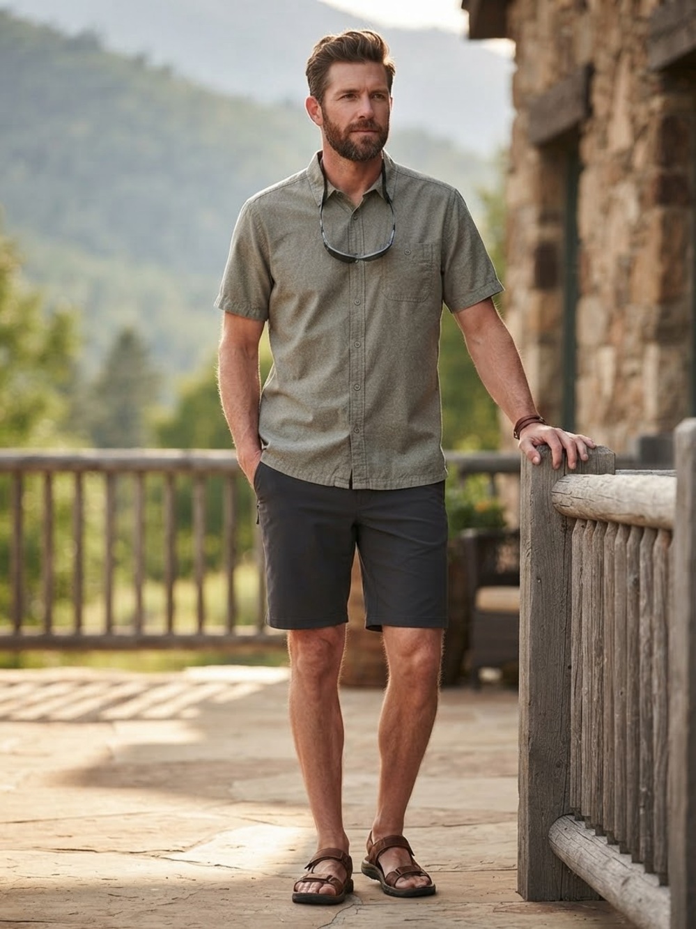 Kuhl Men's Tan Gray  Shirt